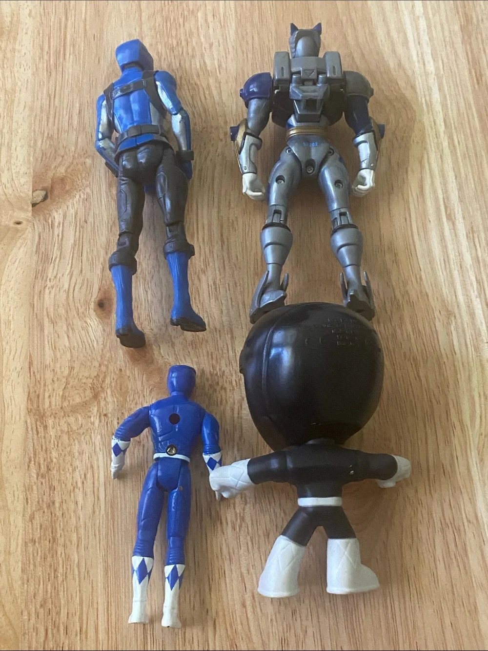 Power Ranger Blue and Black Action Figure Bundle